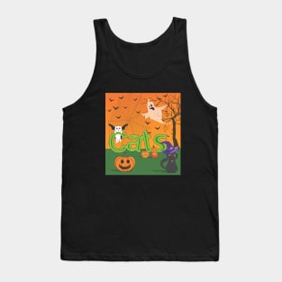 cats halloween Tank Top